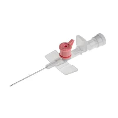 SAFETY I.V. CATHETER WITH INJECTION VALVE AND WINGS - Image 1
