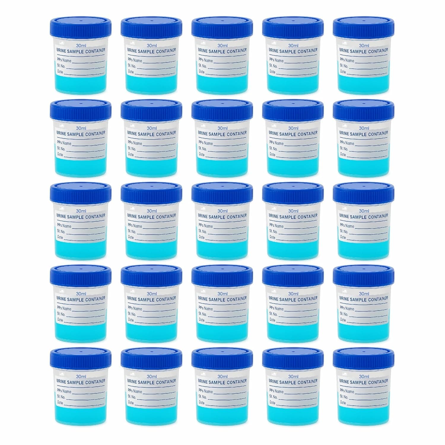 Urine Sample Bottles 30ml with Lid Pack of 100pcs  - Image 2