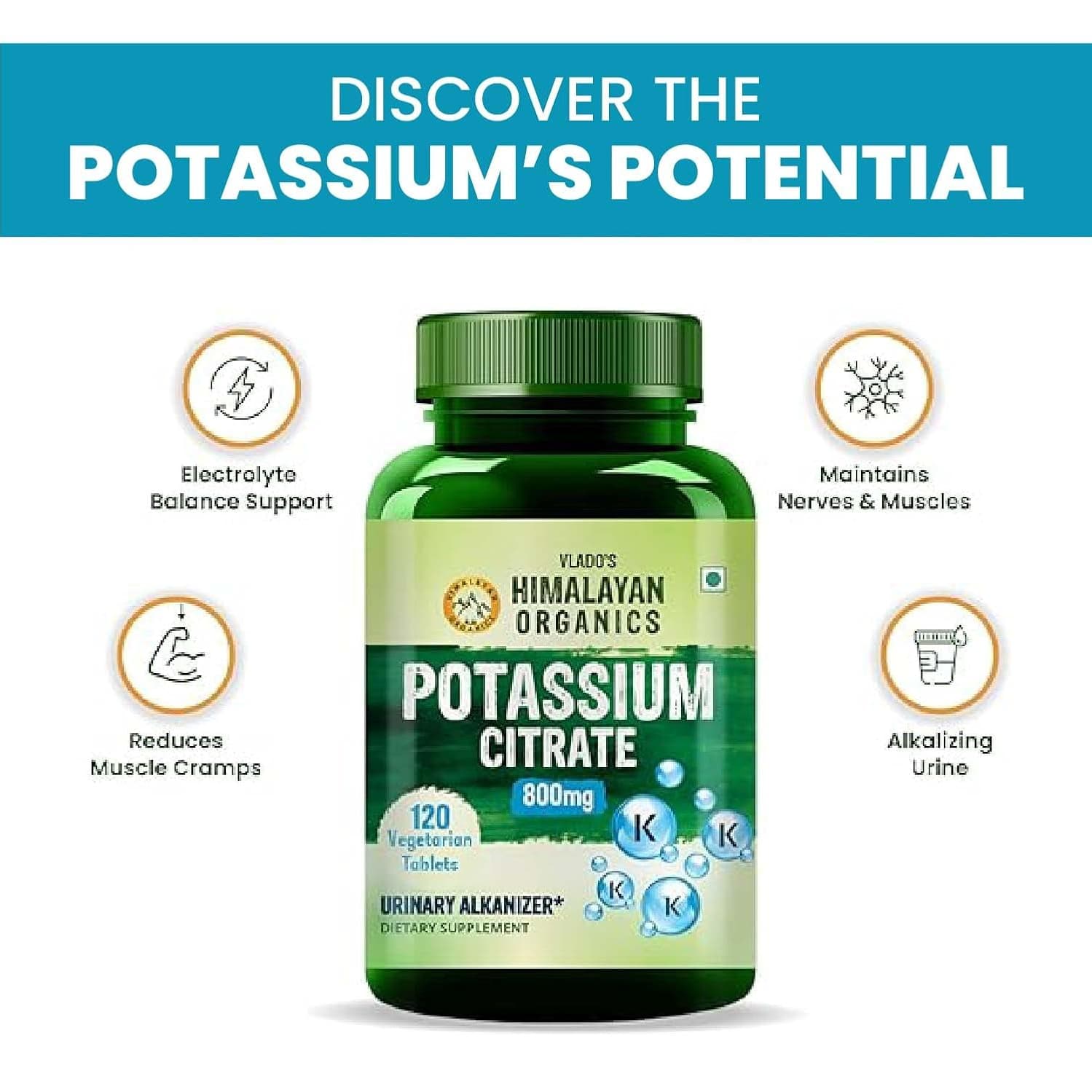 Himalayan Organics Potassium Citrate 800mg Supplement - Image 3