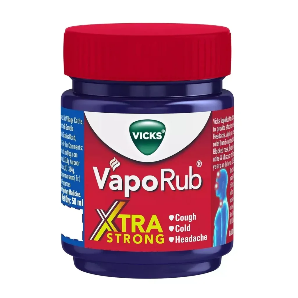 3er Pack Vicks VapoRub Xtra Strong bei Hustenkalte und Kopfschmerzen 50 ml 3