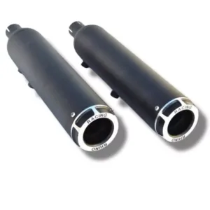 Black Silver SS Exhaust Silencer Fit For Royal Enfield Shotgun 650 Pair 2