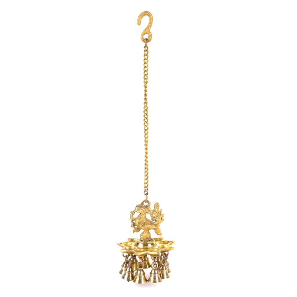 Brass Annam Bell with Diya 3