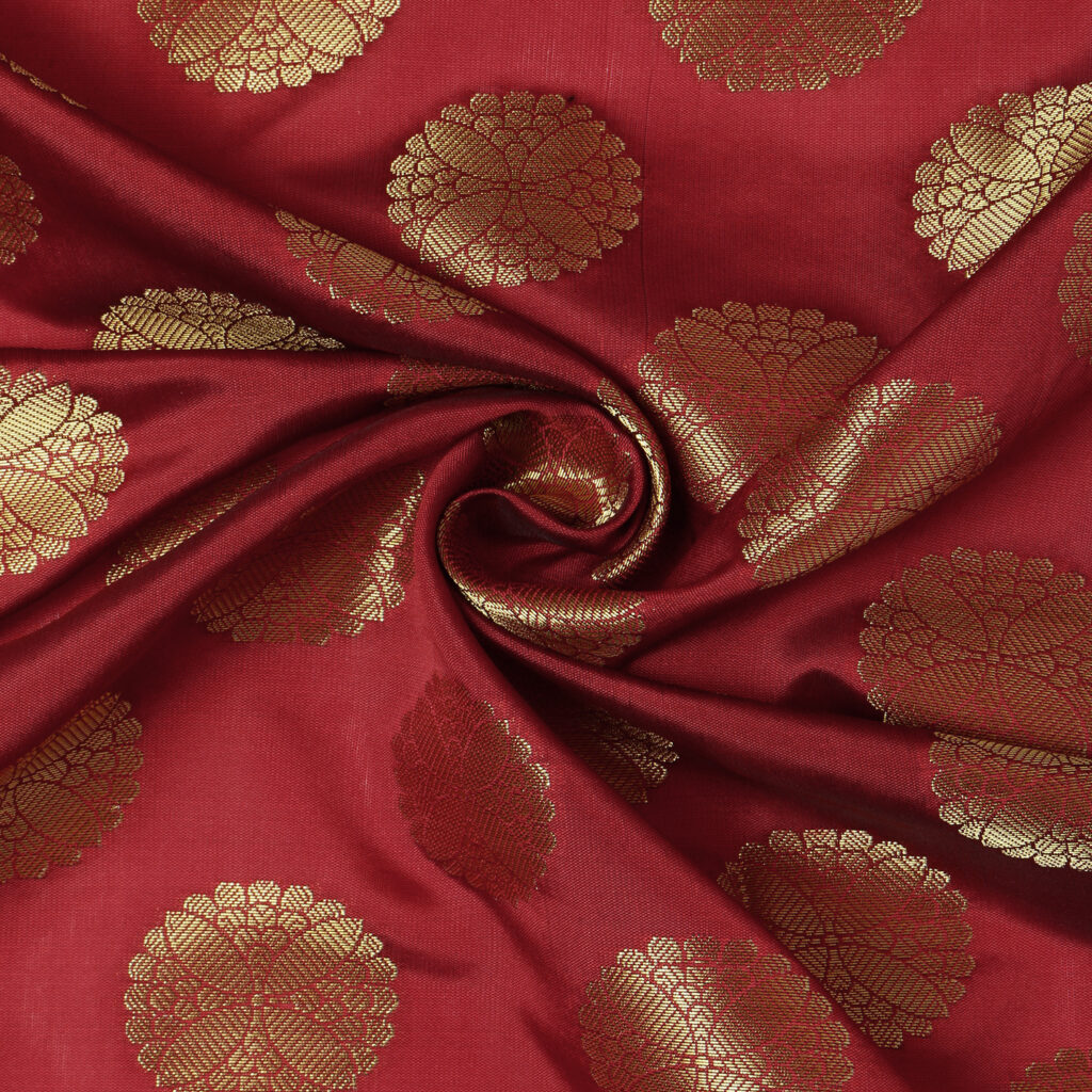 Unstitched Light Banarasi Silk Brocade Fabric 14