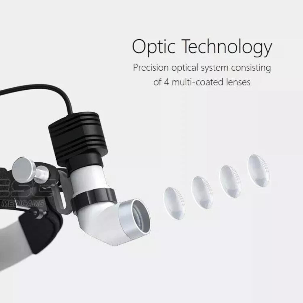 ESC ENT Surgical Headlight - Portable 10W LED Light with Extra Battery for Dental, Medical, and ENT Applications, High-Intensity Illumination.