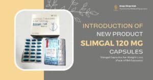 Slimgal 120 mg Capsules for weight loss, featuring a bottle with 84 capsules designed to boost metabolism and suppress appetite.