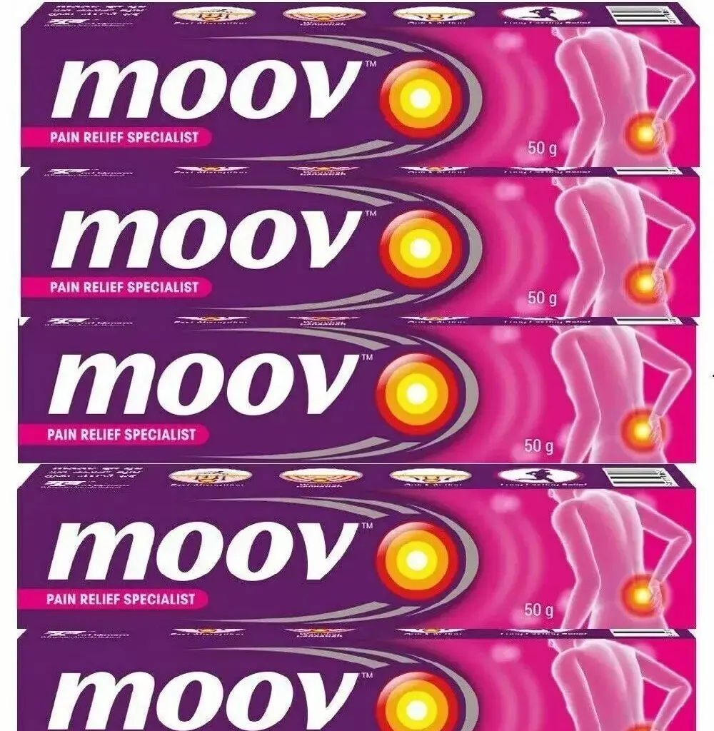 Moov 5X Fast Pain Relief Cream with Nilgiri Oil – 100% Ayurvedic Formula for Quick Relief – 50g