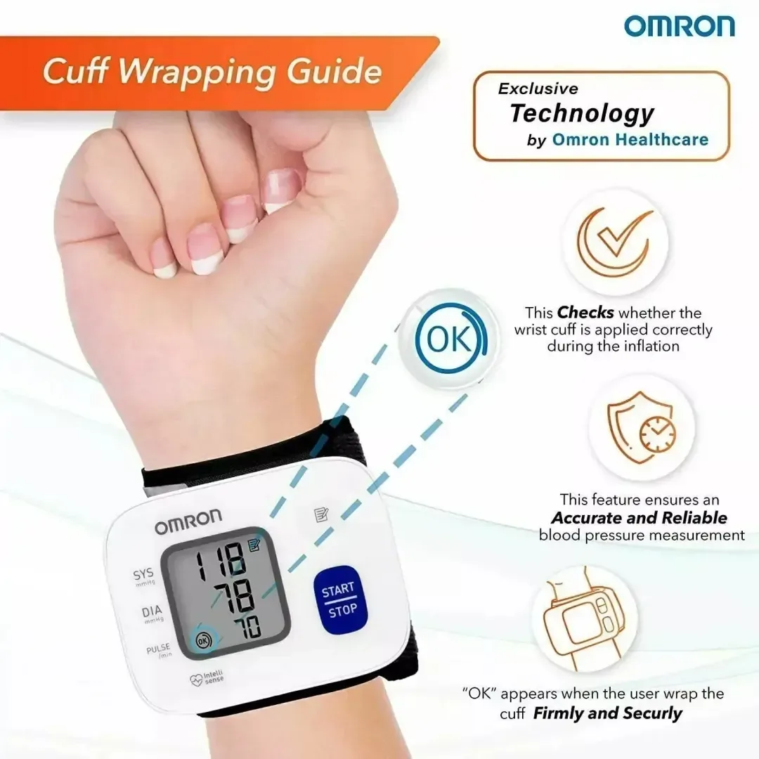 Omron HEM-6161 Fully Automatic Wrist Blood Pressure Monitor