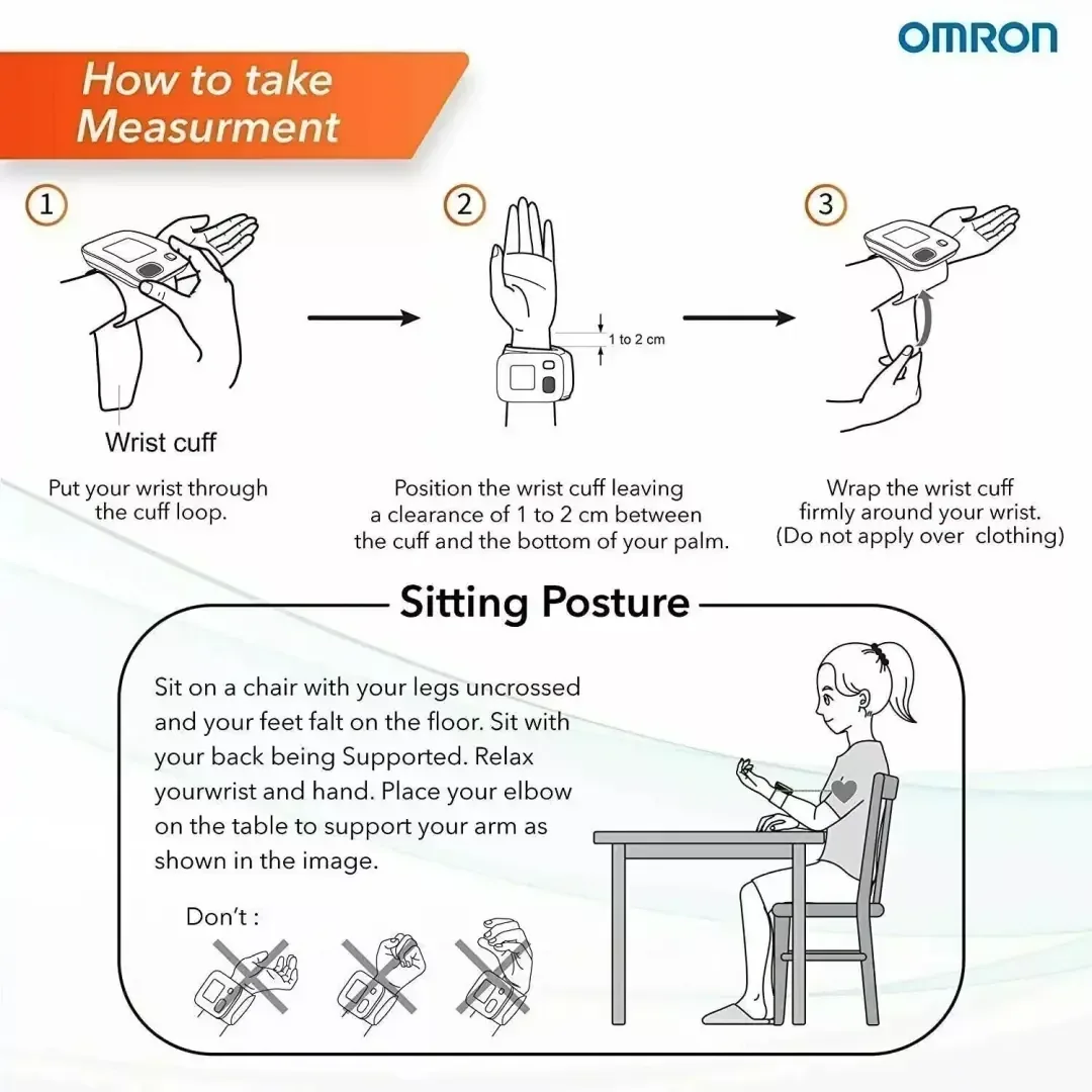 Omron HEM-6161 Fully Automatic Wrist Blood Pressure Monitor