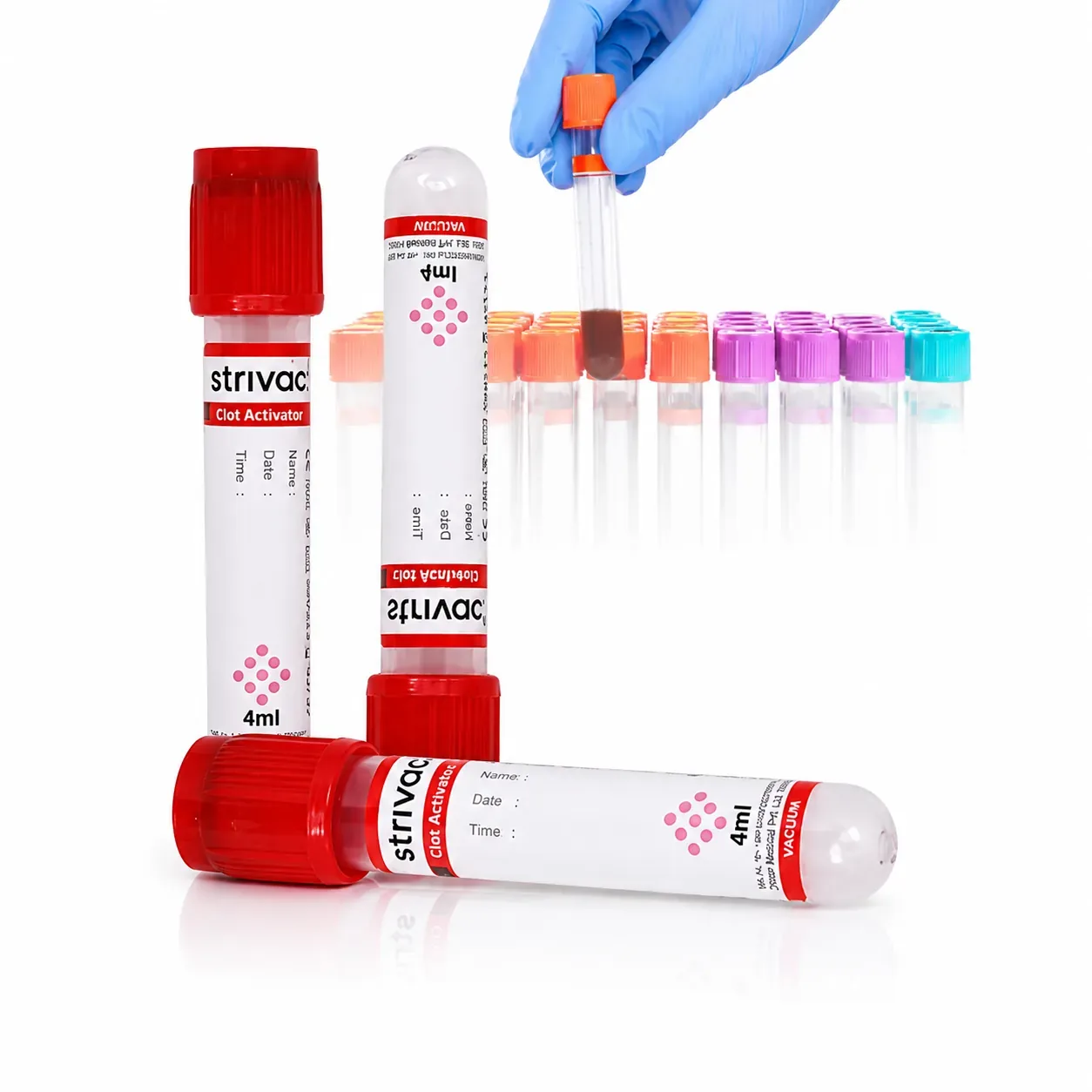 Plain Clot Blood Collection Tubes – Pack of 100 PCS