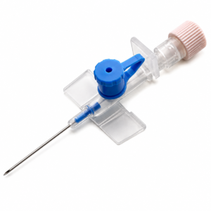 I.V. Catheter With Injection Valve and Wings