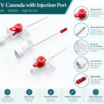 Safety I.V. Catheter With Injection Valve and Wings