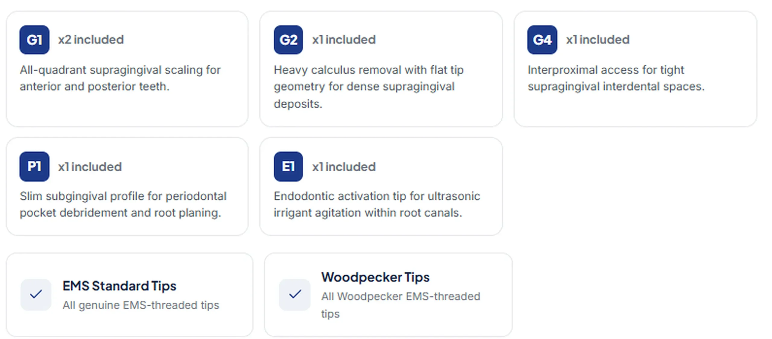 Included Tips