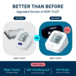 Omron HEM-7183T1-FLB Upper Arm BP Monitor with AFib Detection, Bluetooth and AC Adapter