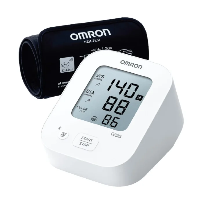 Omron HEM-7183T1-FLB Upper Arm BP Monitor with AFib Detection, Bluetooth and AC Adapter
