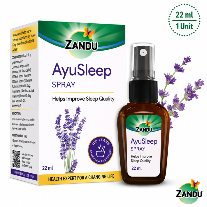 Zandu AyuSleep Natural Sleep Spray for Relaxing Night Sleep