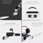 Wireless LED Dental Headlight Hands-Free Illumination Device