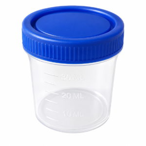 Sterilized 30ml Urine Container Leak-Proof Lid, Pack of 50