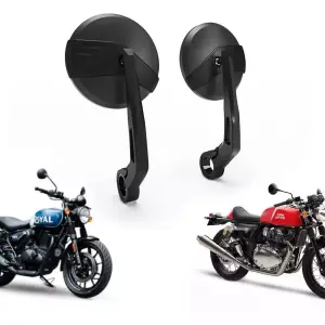 Bar End Mirror & Mount Fit For Royal Enfield Interceptor
