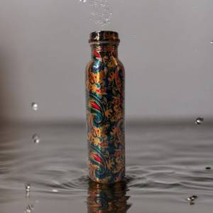 Brocade Printed Copper Bottle (1 Litre) 3
