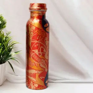 Guitar Printed Best Copper Water Bottle