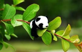 Refrigerator Magnetic Panda Stuffed Toy